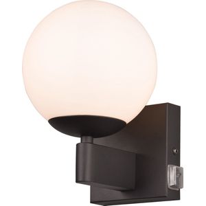 TRIO KULA - Wandlamp - Zwart mat - excl. 1x E14 10W - IP44 - Geschikt voor badkamer