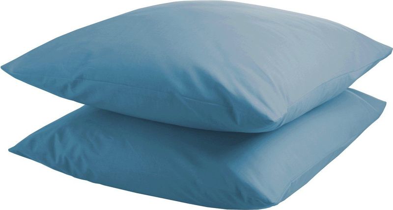 DoubleDry - Kussensloop - Turquoise - 2 stuks - 60x70 cm - 100% Natuurlijk Katoen