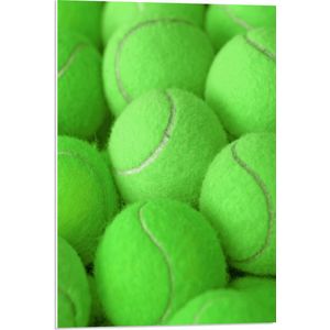 PVC Schuimplaat- Stapel Groene Tennisballen - 50x75 cm Foto op PVC Schuimplaat