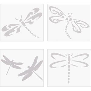 Dragonfly Auto Sticker Zelfklevend Waterdicht Vinyl - Exterieur Decoratie Decals voor Auto, Suv, Truck, Motorfiets - Wit .