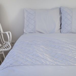 Town & Country Dekbedovertrek Milou Zilvergrijs 200x220 cm 100% Perkal Katoen