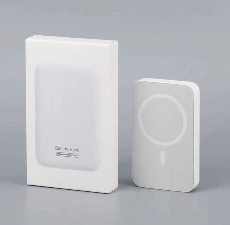 Draadloze powerbank geschikt voor Iphone 11/12/13/14/15/16 10000mAh- Wireless charger- Snellader- Broekzak formaat- Magnetisch & draadloos-magsafe powerbank