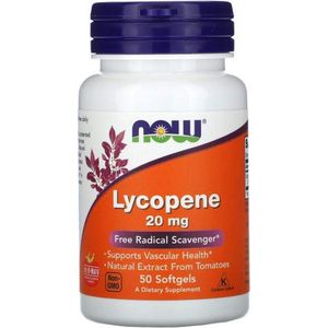 NOW Foods - Lycopene - Voedingssupplement - 20 mg - Tomatenextract - 50 Softgels