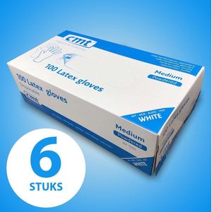 Handschoenen medisch – Latex - Wegwerp - Medium size - 6x 100 STUKS