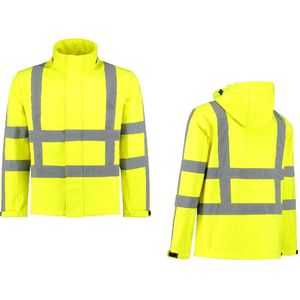 Softshelljack High Visibility RWS FluoGeel maat XS t/m 4XL