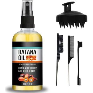 BeautyFit® - Batana Oil - Spray - Haargroei Olie - Alternatief Minoxidil - Incl. Ebook + Scalp Massager - Haar Vitamines - 100% Puur - Biologisch - Wonderolie