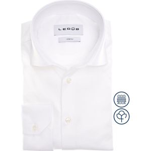 Ledûb slimfit shirt luxury knit wit