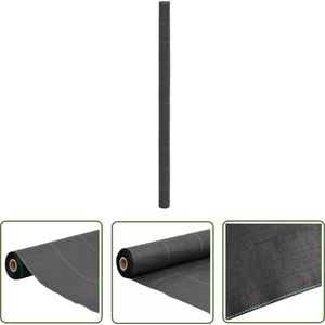 The Living Store Worteldoek 2x50 m polypropeen zwart - Onkruiddoek - Worteldoek - Onkruid Bestrijding - Tuingereedschap - Gazononderhoud