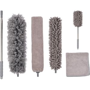 White-Label® Telescopische Plumeau - Ragebol – Uitschuifbaar - Grijs