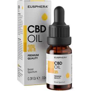 Eusphera CBD olie 20% - 10 ml - THC-vrij en vol voedingsstoffen voor stress en angst