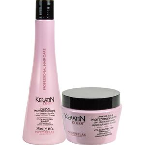 Phytorelax Color Protection Set Voordeelverpakking – Shampoo en Haarmasker voor gekleurd en behandeld haar - 2 x 250ml