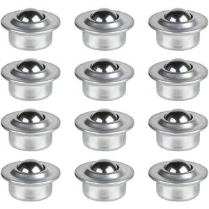 15 mm kogelwielen met stalen kogel - 12-delige set