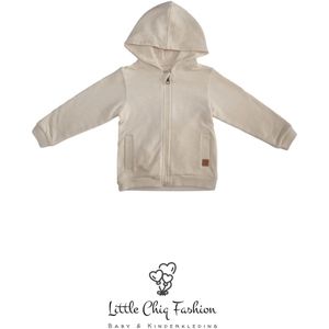 Little Chiq beige baby vest | Steekzakken & capuchon | Zacht katoen | Unisex | 0-24 maanden