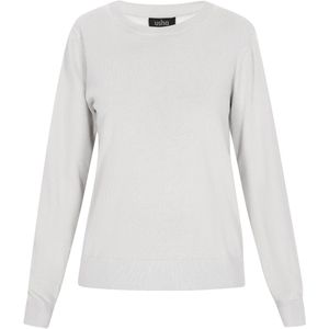 usha - BLACK LABEL - Trui - Lichtgrijs - Knitwear - Lange Mouw