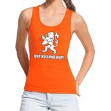 Nederland supporter tanktop Hup Holland Hup oranje voor dames L