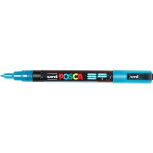 Krijtstift - Chalkmarker - Universele Marker - Uni Posca Marker - 8 Lichtblauw Glitter - PC-3ML - 0,9mm - 1,3mm - 1 stuk