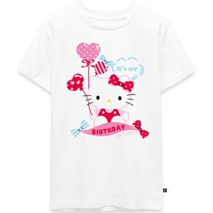 Hello Kitty Met Ballonnen Jarig Ontwerp Premium T-Shirt Tiener