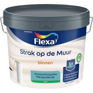 Flexa Strak op de Muur Muurverf - Mat - Mengkleur - Oceaanturquoise - 10 liter