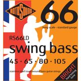 Rotosound bas snaren RS66LD 4er 45-105 Swing bas 66, Stainless Steel - Snarenset voor 4-string basgitaar