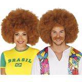 Fiestas Guirca Verkleedpruik Afro Synthetisch Bruin One-size