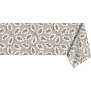 Raved Tafelzeil Beige Bladeren  140 cm x  240 cm - PVC - Afwasbaar