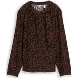 TOM TAILOR Blouse  bruin / zwart