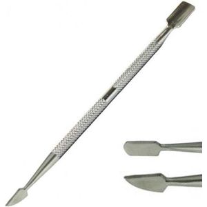 Rojafit Manicure & Pedicure Dubbelinstrument, huidschuiver- nagelhuidmes', recht, 13,0 cm, RVS