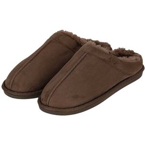 Apollo - Heren Sloffen - Taupe - Suede Buitenkant - Met Wol - Instap