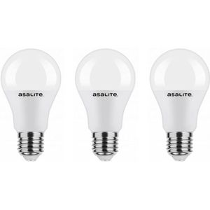 Asalite - LED Lamp A60 - E27 Fitting - 9W - 4000K Neutraal Wit Licht - 3 Stuks