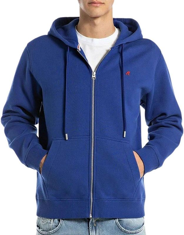 Replay - Full Zip Hooded Vest - Blauw - Heren