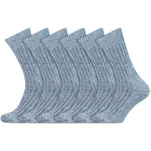 Stapp Red Malmo Wollen Werksokken | Maximale Warmte en Duurzaamheid | Blauw | 6 Paar (Maat 34–47)