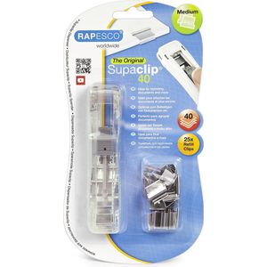 Rapesco Supaclip 40 papierklem dispenser, blauw