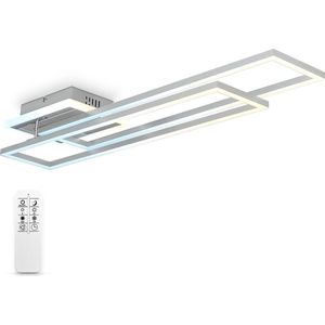 B.K.Licht - Plafondlamp - led frame lamp dimbaar - draaibaar - CCT - instelbare kleurtemperatuur - timer - met afstandsbediening - plafonniére - metaal - 40W
