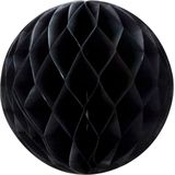 Decoratie bol zwart 10 cm - papieren kerstbal