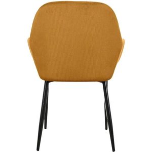 THE HOME DECO FACTORY Giulia Corduroy Fauteuil Mosterdgeel - Mosterdgeel