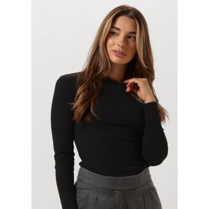 Notre-V Nv-eelke Round Neck Tops & T-shirts Dames - Shirt - Zwart - Maat S