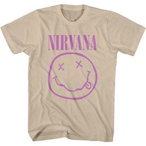 Nirvana - Purple Happy Face Heren T-shirt - 2XL - Bruin