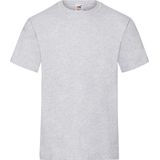 Set van 2x stuks t-shirts grijs heren - Ronde hals - 195 g/m2 - Ondershirt/shirt - Voor mannen, maat: S (EU 48)