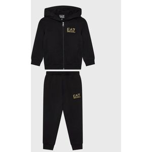 EA7 Emporio Armani Trainingspak Kids Zwart/Goud - Maat: 140