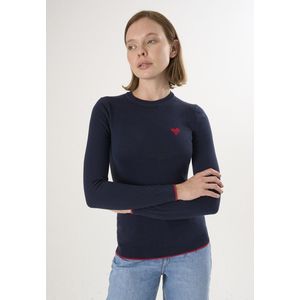 Felix Hardy - Ronde Hals Trui - Navy - %100 Katoen - Dames