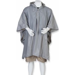 Regenponcho voor volwassenen in de kleur Zilver/Grijs, One Size, Unisex