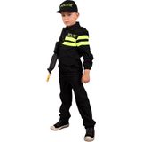 PartyXplosion - Politie & Detective Kostuum - Politie In Opleiding Kind Kostuum - Geel, Zwart - Maat 152 - Carnavalskleding - Verkleedkleding