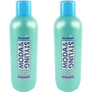 Elgon Moda Styling Cream Developer - Hair Care - oxidatie Emulsion - 2 x 1000 ml