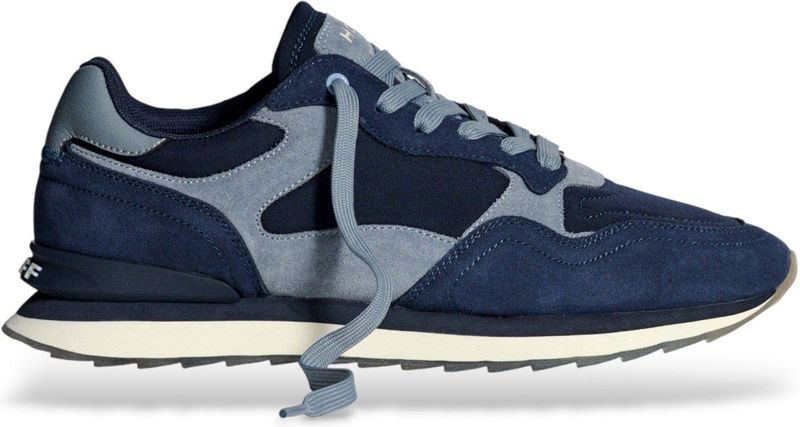 HOFF - City Stuttgart - Leren Sneakers - Marineblauw - Vetersluiting - Casual