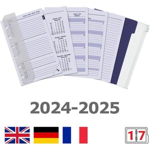 Kalpa 6336-24-25 Pocket Agenda Binder Vulling 1 Week per 2 Paginas Jaardoos NL FR DE 2024 2025