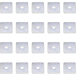 Vierkante Vlakke Wasmachine Koud Galvaniserend Koolstofstaal 20 Stuks voor Automobielhuisindustrie - M10x40x4mm .