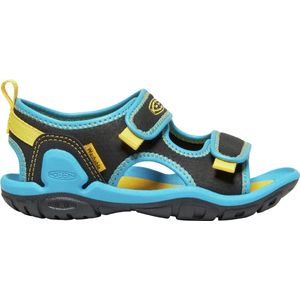 Keen Knotch Creek Younger Kids' Open-Toe Sandalen Black/Vivid Blue | Blauw | Nylon | Maat 30 | K1025648