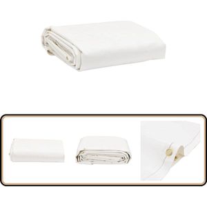 vidaXL Dekzeil - 650 g/m² - Wit - 2,5x4,5 m Afdekzeil - Canvas - Pvc Coating - Tuinmeubel - Houtblok