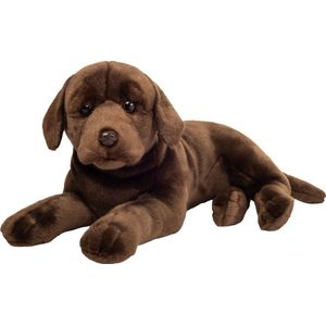 Hermann Teddy Knuffeldier hond Labrador - zachte pluche - premium kwaliteit knuffels - donkerbruin - 50 cm