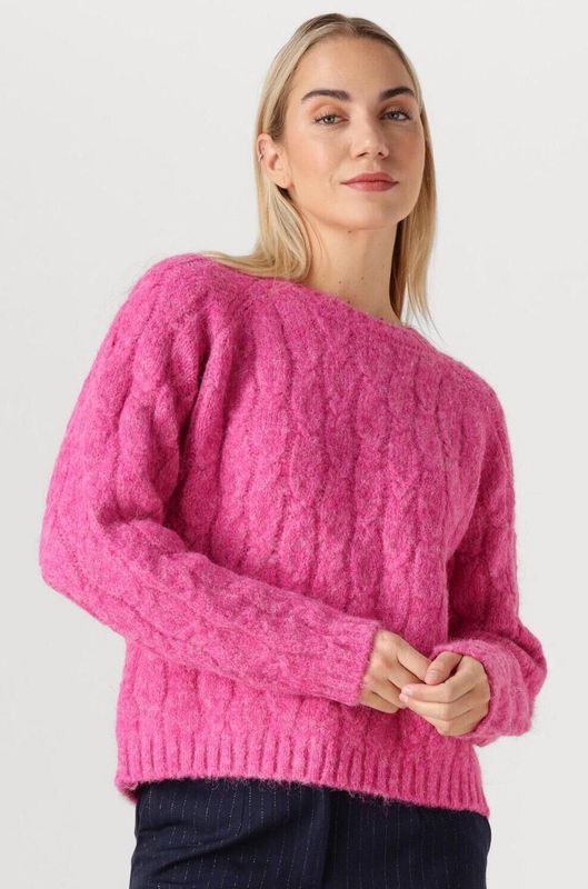 Ydence Knitted Sweater Fiene Truien & vesten Dames - Sweater - Hoodie - Vest- Roze - Maat XS